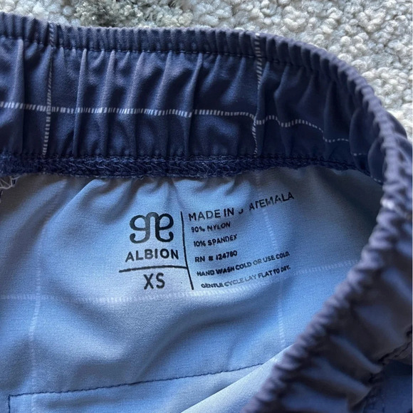 Albion Jet setter pants joggers with zippers blue plaid high rise pull on XS - Picture 2 of 9